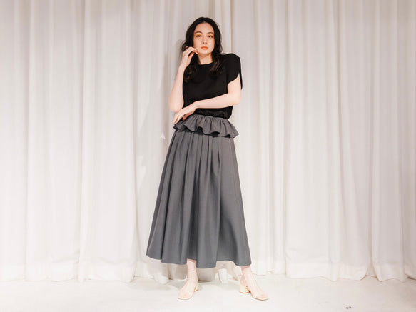 Tulip T-blouse （Black）