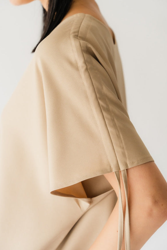 4way Tiered dress（Beige）