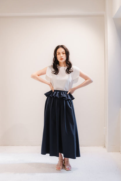 Sarasara skirt（Navy）