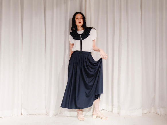 Sarasara skirt（Navy）