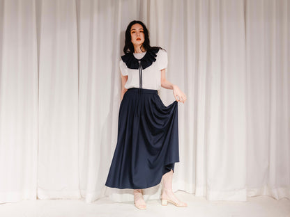 Sarasara skirt（Navy）