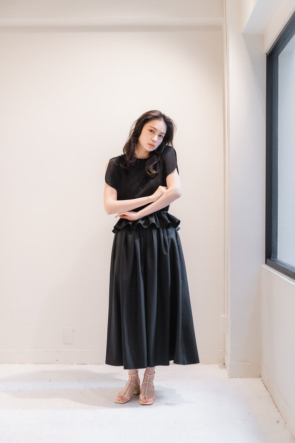Tulip T-blouse （Black）