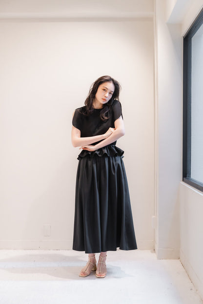 Tulip T-blouse （Black）
