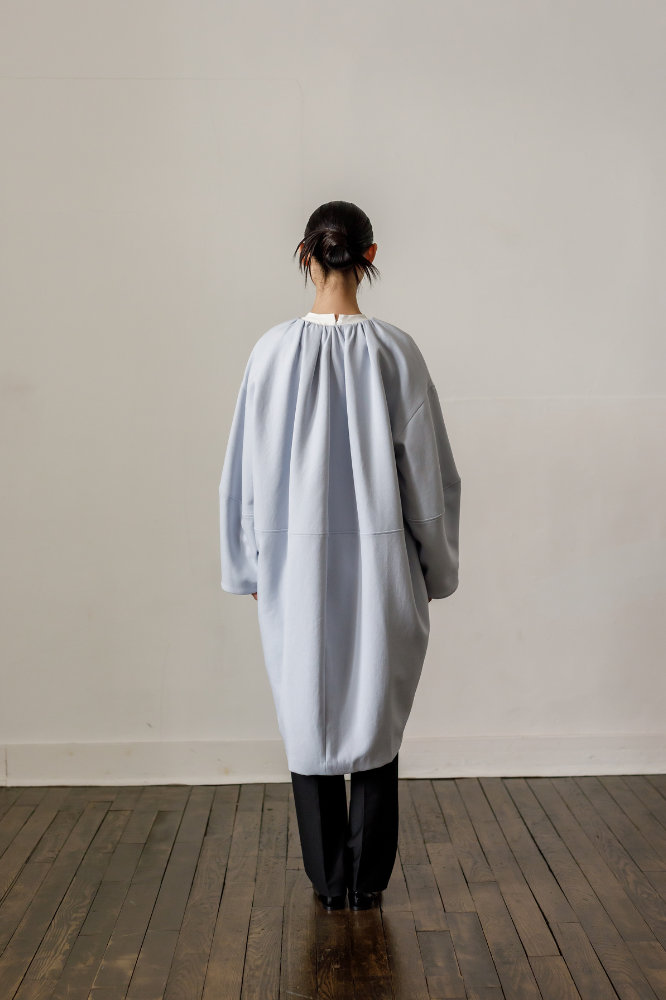 Cocoon Coat（Sax Blue）