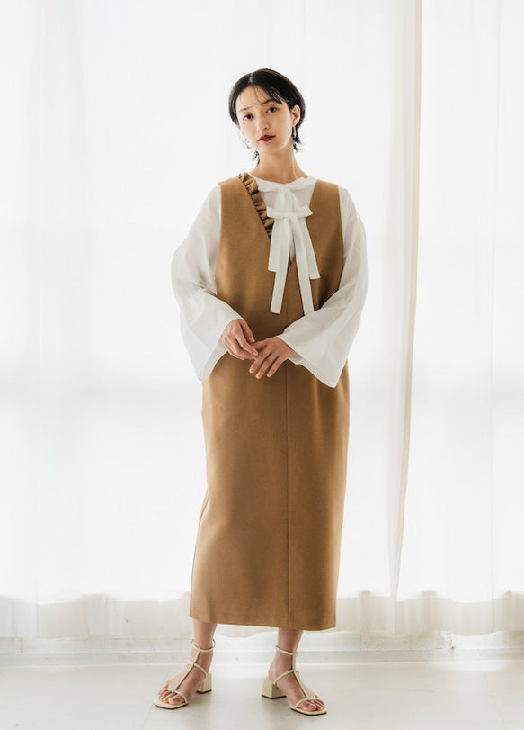 2way Frill dress（camel）
