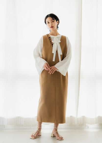 2way Frill dress（camel）