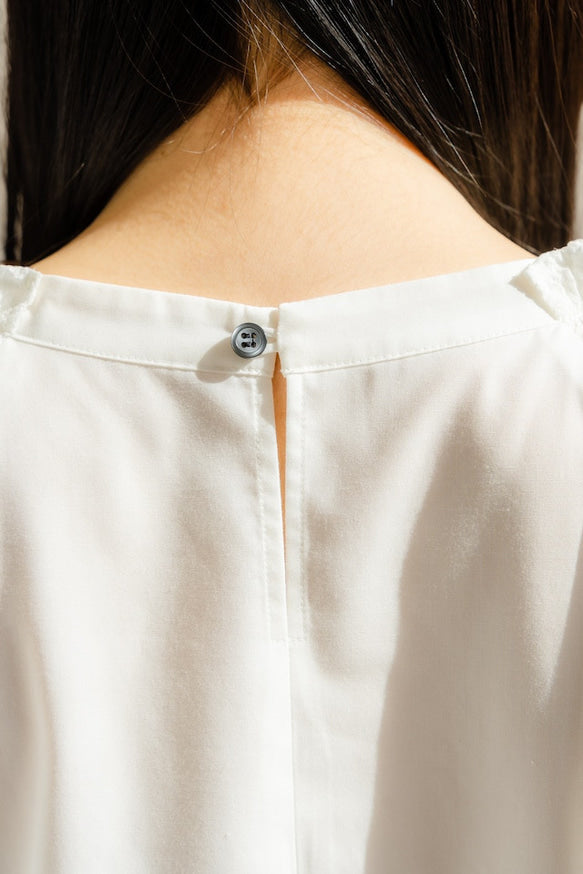 Shirring sleeves Tunic（White）
