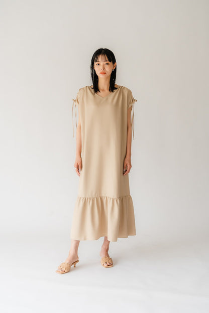 4way Tiered dress（Beige）