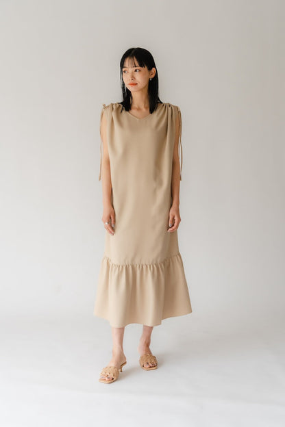 4way Tiered dress（Beige）
