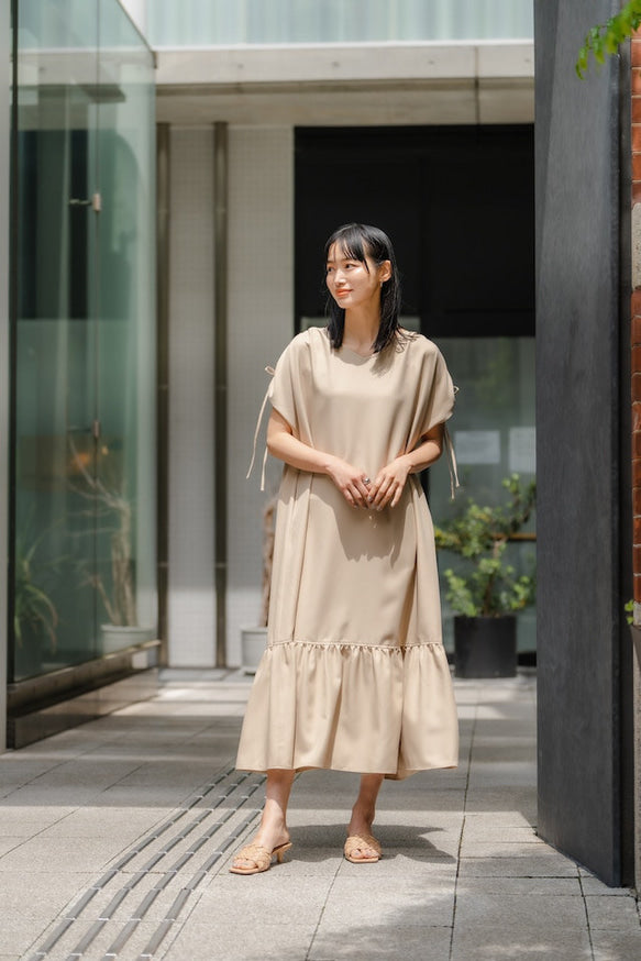 4way Tiered dress（Beige）