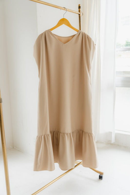 4way Tiered dress（Beige）