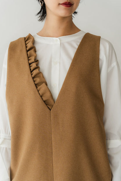 2way Frill dress（camel）
