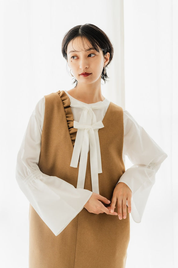 2way Frill dress（camel）