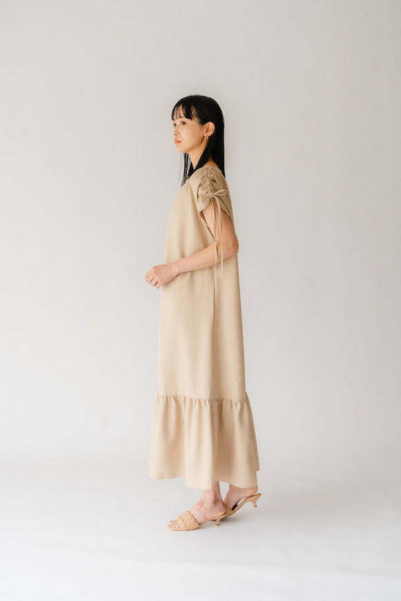 4way Tiered dress（Beige）