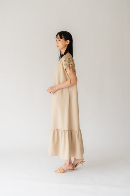 4way Tiered dress（Beige）