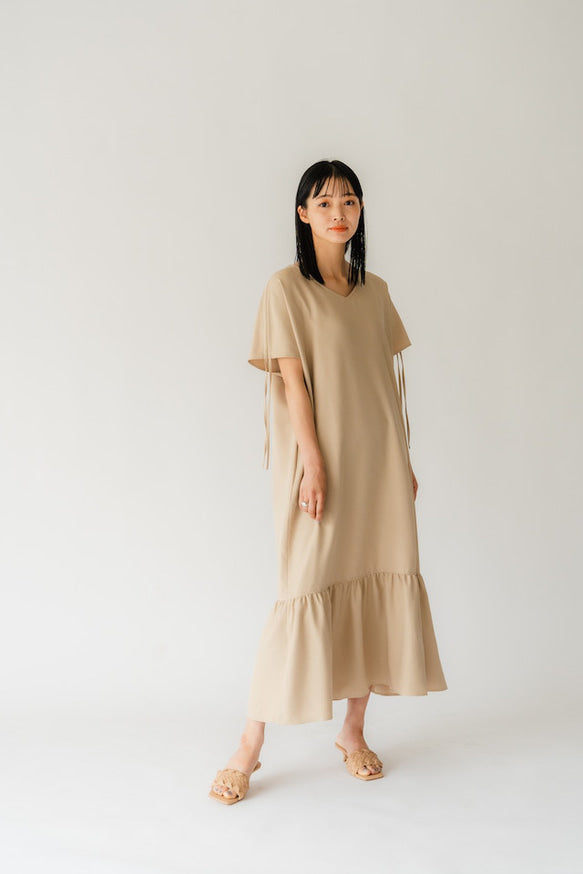 4way Tiered dress（Beige）