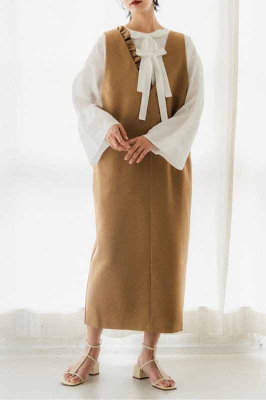 2way Frill dress（camel）